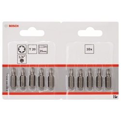 Bosch Schrauberbit Extra-Hart T20, 25mm, 10er-Pack Nr. 2607001612