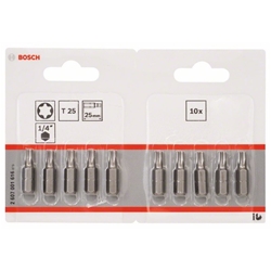 Bosch Schrauberbit Extra-Hart T25, 25mm, 10er-Pack Nr. 2607001616