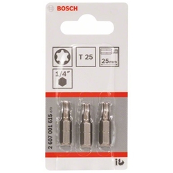 Bosch Schrauberbit Extra-Hart T25, 25mm, 3er-Pack Nr. 2607001615