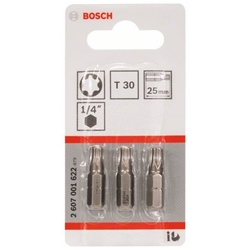 Bosch Schrauberbit Extra-Hart T30, 25mm, 3er-Pack Nr. 2607001622