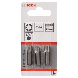 Bosch Schrauberbit Extra-Hart T40, 25mm, 3er-Pack Nr. 2607001625