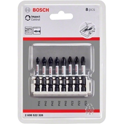 Bosch Schrauberbit Impact Control Power Bit Pack, 8-tlg. PH1, PZ3, PH3, 3x PH2, 2x PZ2 Nr. 2608522328