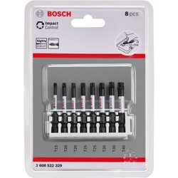 Bosch Schrauberbit Impact Control Power Bit Pack, 8-tlg. T15, T40, je 2x T20, T25, T30 Nr. 2608522329
