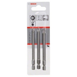 Bosch Schrauberbit-Set Extra-Hart, 3-tlg., PH1, PH2, PH3, 89mm Nr. 2607001757