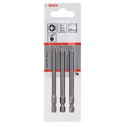 Bosch Schrauberbit-Set Extra-Hart, 3-tlg., PZ1, PZ2, PZ3, 89mm Nr. 2607001761