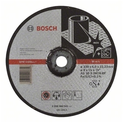 Bosch Schruppscheibe gekröpft EXPERT for Inox AS 30 S INOX BF, 230mm, 22,23mm, 6mm Nr. 2608600541
