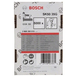 Bosch Senkkopf-Stift SK50 35G, 1,2mm, 35mm, verzinkt, 5000er-Pack Nr. 2608200515