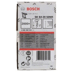 Bosch Senkkopf-Stift SK64 20NR, 50mm Edelstahl, 2000 Stück Nr. 2608200535