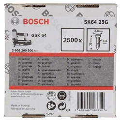 Bosch Senkkopf-Stift SK64 25G, 1,6mm, 25mm, verzinkt, 2500er-Pack Nr. 2608200500
