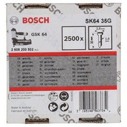 Bosch Senkkopf-Stift SK64 35G, 1,6mm, 35mm, verzinkt, 2500er-Pack Nr. 2608200502