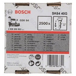 Bosch Senkkopf-Stift SK64 40G, 1,6mm, 40mm, verzinkt, 2500er-Pack Nr. 2608200503