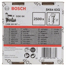 Bosch Senkkopf-Stift SK64 63G, 1,6mm, 63mm, verzinkt, 2500er-Pack Nr. 2608200507