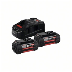 Bosch Starter-Set: 2 x Akku GBA 36V 6.0Ah + Schnellladegerät GAL 3680 CV Nr. 1600A00L1U