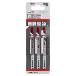 Bosch Stichsägeblatt T 102 D Clean for PP, 3er-Pack Nr. 2608667443