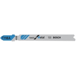 Bosch Stichsägeblatt T 118 A Basic for Metal, 100er-Pack Nr. 2608631964