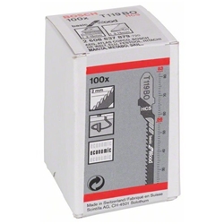 Bosch Stichsägeblatt T 119 BO Basic for Wood, 100er-Pack Nr. 2608637879