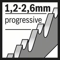 Bosch Stichsägeblatt T 123 XF Progressor for Metal, 25er-Pack Nr. 2608638474