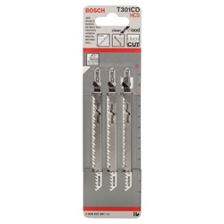 Bosch Stichsägeblatt T 301 CD Clean for Wood, 3er-Pack Nr. 2608637591