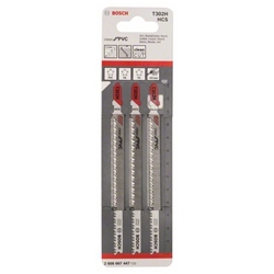 Bosch Stichsägeblatt T 302 H Clean for PVC, 3er-Pack Nr. 2608667447
