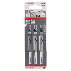 Bosch Stichsägeblatt U 101 B Clean for Wood, 3er-Pack Nr. 2608630565