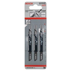 Bosch Stichsägeblatt U 111 C Basic for Wood, 3er-Pack Nr. 2608630566
