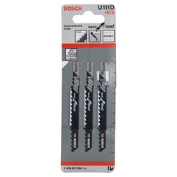Bosch Stichsägeblatt U 111 D Basic for Wood, 3er-Pack Nr. 2608637559