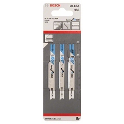 Bosch Stichsägeblatt U 118 A Basic for Metal, 3er-Pack Nr. 2608631511