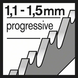 Bosch Stichsägeblatt U 118 A Basic for Metal, 3er-Pack Nr. 2608631511
