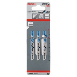 Bosch Stichsägeblatt U 118 G Basic for Metal, 3er-Pack Nr. 2608631770