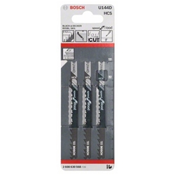 Bosch Stichsägeblatt U 144 D Speed for Wood, 3er-Pack Nr. 2608630568
