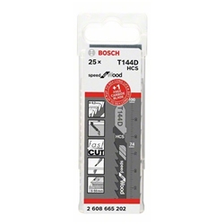 Bosch Stichsägeblatt-Set: T 144 D + 1 EXPERT Hardwood Fast T 144 DHM , 25-tlg. Nr. 2608665202