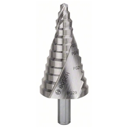 Bosch Stufenbohrer HSS, für Kabelverschraubungen, 6-37mm, 10mm, 93mm, 12 Stufen Nr. 2608587428