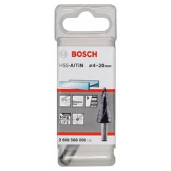 Bosch Stufenbohrer HSS-AlTiN, 4-20mm, 6mm, 50mm, 9 Stufen Nr. 2608588066
