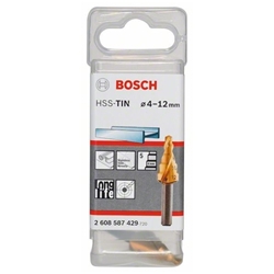 Bosch Stufenbohrer HSS-TiN, 4-12mm, 6mm, 50mm, 5 Stufen Nr. 2608587429