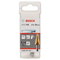 Bosch Stufenbohrer HSS-TiN, 4-20mm, 8mm, 75mm, 9 Stufen Nr. 2608597526