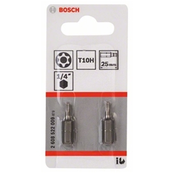 Bosch T10H Security-Torx®-Schrauberbit Extra-Hart, 2 Stück Nr. 2608522009