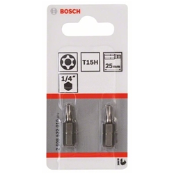 Bosch T15H Security-Torx®-Schrauberbit Extra-Hart, 2 Stück Nr. 2608522010