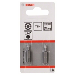 Bosch T9H Security-Torx®-Schrauberbit Extra-Hart, 2 Stück Nr. 2608522008