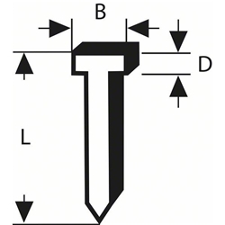 Bosch Tackernagel Typ 47, 1,8x1,27x26mm, 1000er-Pack Nr. 1609200379