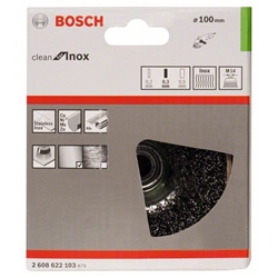 Bosch Topfbürste 100mm, gewellter rostfreier Stahldraht Nr. 2608622103