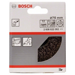 Bosch Topfbürste 75mm, gewellter Draht, vermessingt Nr. 2608622062