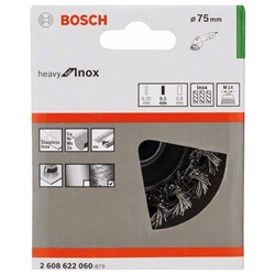 Bosch Topfbürste 75mm, gezopfter rostfreier Stahldraht Nr. 2608622060