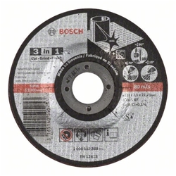 Bosch Trennscheibe 3-in-1 A 46 S BF, gekröpft, 115mm, 2,5mm, 1er-Pack Nr. 2608602388