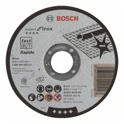 Bosch Trennscheibe gerade EXPERT for Inox-Rapido, für kleine Winkelschleifer, 1er-Pack Nr. 2608600545