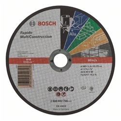 Bosch Trennscheibe gerade Rapido Multi Construction, für große Winkelschleifer, 1er-Pack Nr. 2608602766