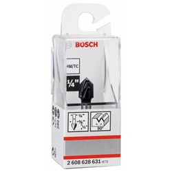 Bosch V-Nutfräser, 1/4-Zoll, D1 9,5mm, L 12,4mm, G 45mm, 90° Nr. 2608628631
