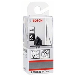 Bosch V-Nutfräser, 6mm, D1 12,7mm, L 12,7mm, G 45mm, 90° Nr. 2608628447