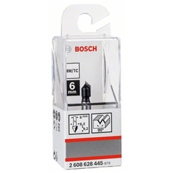 Bosch V-Nutfräser, 6mm, D1 6,35mm, L 9,2mm, G 48mm, 90° Nr. 2608628445