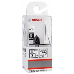 Bosch V-Nutfräser, 6mm, D1 9,5mm, L 12,35mm, G 45mm, 90° Nr. 2608628446