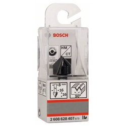 Bosch V-Nutfräser, 8mm, D1 16mm, L 16mm, G 45mm, 90° Nr. 2608628407